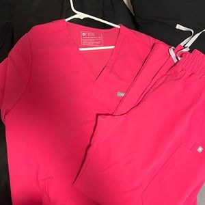 Shocking pink figs scrubs